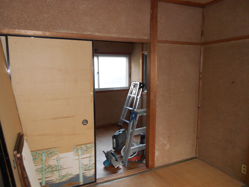西宮 O様邸　自然素材の耐震改修　before　2階和室を洋室に。
