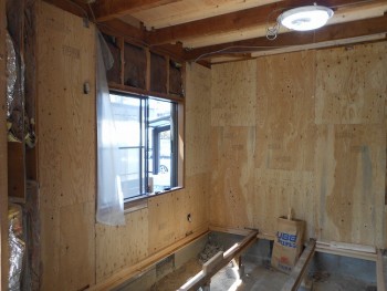 奈良広陵　無垢と漆喰の耐震リフォーム　耐力壁施工開始01