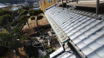 【軒先銅板腐食】大阪 交野　自然素材健康住宅の耐震リフォーム02